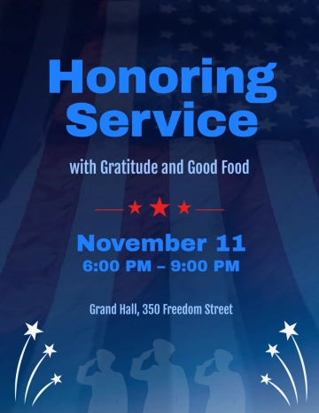 Free Veterans' Day Dinner Flyer Template to Edit Online Free Veterans' Day Dinner Flyer Template to Edit Online