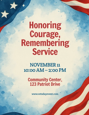 Free Veterans' Day Flyer Template to Edit Online Free Veterans' Day Flyer Template to Edit Online