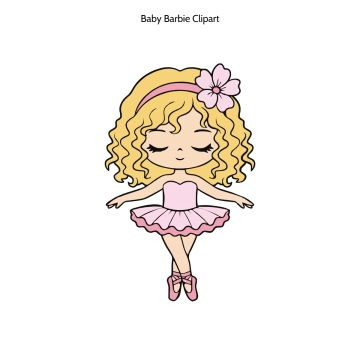 Free Baby Barbie Vector Clipart (PNG, SVG) to Edit Online
