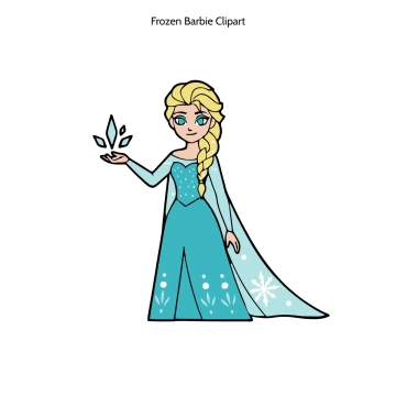 Free Frozen Barbie Vector Clipart (PNG, SVG) to Edit Online