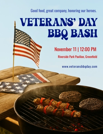 Free iModern Veterans' Day BBQ Flyer Template to Edit Online Free iModern Veterans' Day BBQ Flyer Template to Edit Online