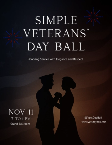 Free Simple Veterans' Day Ball Flyer Template to Edit Online Free Simple Veterans' Day Ball Flyer Template to Edit Online