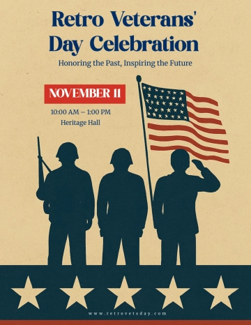 Free Retro Veterans' Day Flyer Template to Edit Online Free Retro Veterans' Day Flyer Template to Edit Online