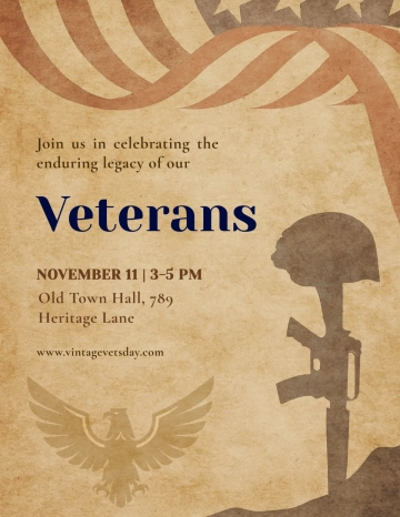Free Vintage Veterans' Day Flyer Template to Edit Online Free Vintage Veterans' Day Flyer Template to Edit Online