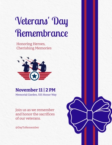 Free Veterans' Day Remembrance Flyer Template to Edit Online Free Veterans' Day Remembrance Flyer Template to Edit Online