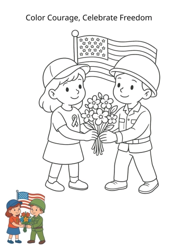 Free Veterans' Day Color Drawing Design Template to Edit Online