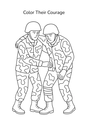 Free Veterans' Day Drawing Sheet Template to Edit Online