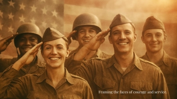 Free Portrait Veterans' Day Background Template to Edit Online