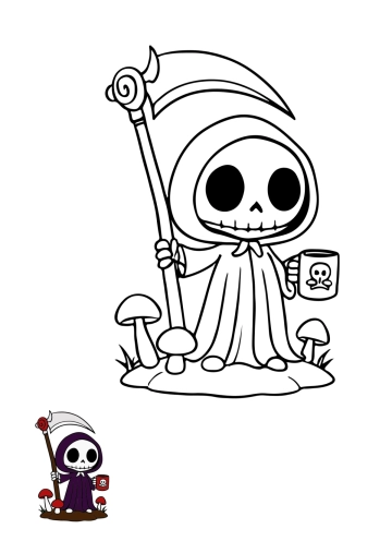 Free Halloween Drawing and Color Page Template to Edit Online