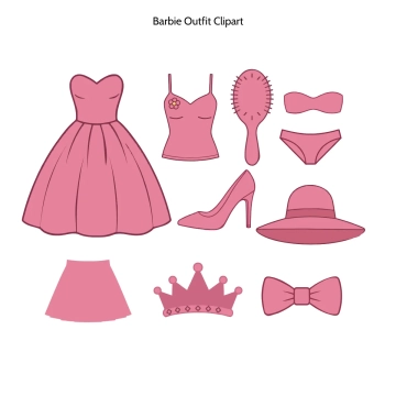 Free Barbie Outfit Vector Clipart (PNG, SVG) to Edit Online