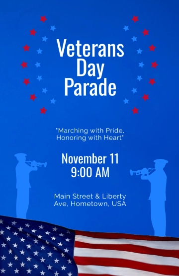 Free Veterans' Day Parade Poster Template to Edit Online