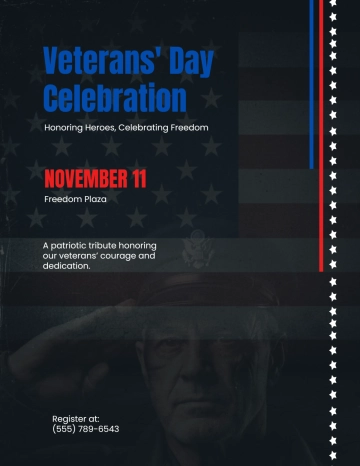 Free Patriotic Veterans' Day Flyer Template to Edit Online