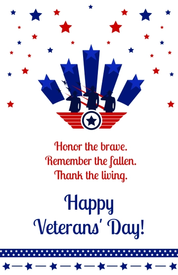 Free Veterans' Day Quote Poster Template to Edit Online
