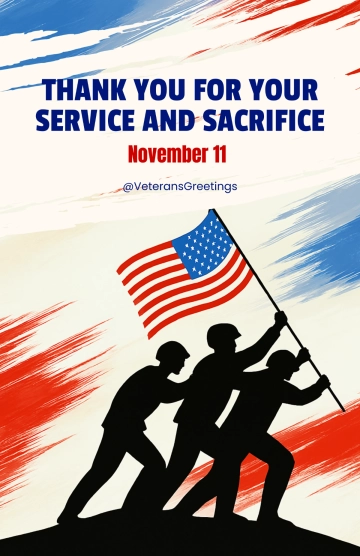 Free Veterans' Day Greetings Poster Template to Edit Online
