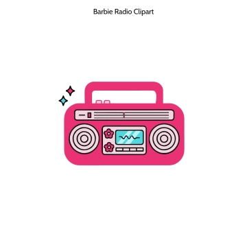 Free Barbie Radio Vector Clipart (PNG, SVG) to Edit Online