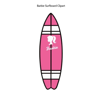 Free Barbie Surfboard Vector Clipart (PNG, SVG) to Edit Online