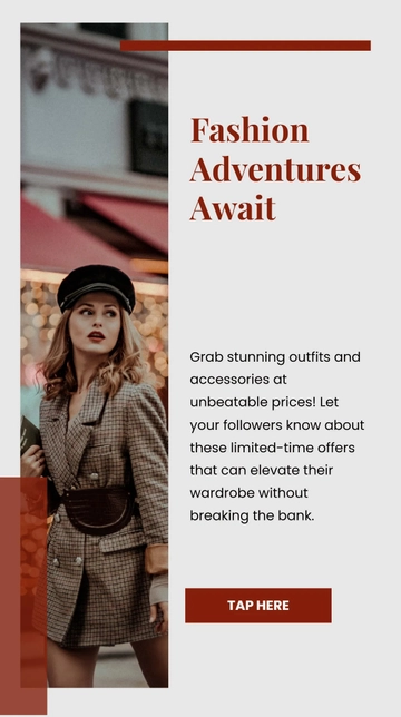 Free Fashion Influencer Instagram Story Template to Edit Online