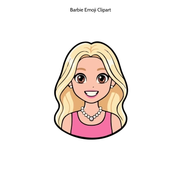Free Barbie Emoji Vector Clipart (PNG, SVG) to Edit Online