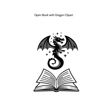 Free Open Book with Dragon Vector Clipart (PNG, SVG) to Edit Online
