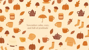 Free Minimalist November Background Template to Edit Online