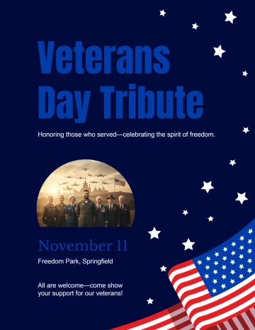 Free Veterans' Day Advertising Flyer Template to Edit Online