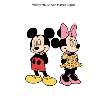 Free Mickey Mouse and Minnie Cartoon Vector Clipart (PNG, SVG) to Edit Online