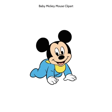Free Baby Mickey Mouse Vector Clipart (PNG, SVG) to Edit Online