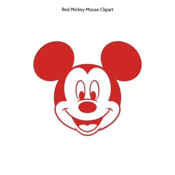 Free Red Mickey Mouse Vector Clipart (PNG, SVG) to Edit Online