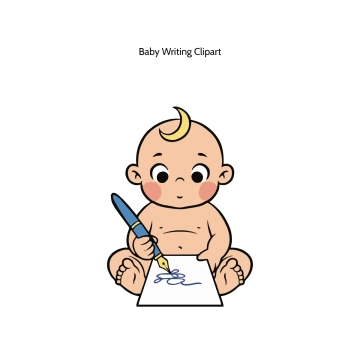 Free Baby Writing Vector Clipart (PNG, SVG) to Edit Online