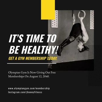 Free Fitness Influencer Linkedin Post Template to Edit Online