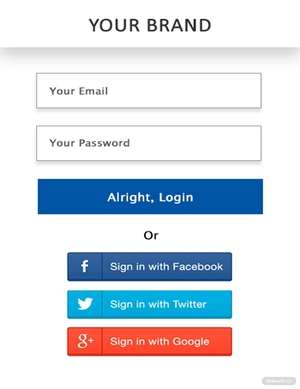 Website Login Pop-up Template