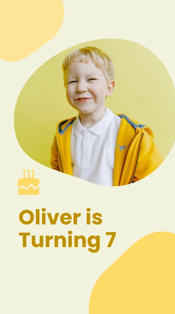 Free Kid's Birthday Party Instagram Story Template to Edit Online
