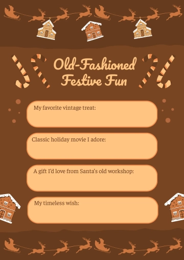 Free Vintage Secret Santa Questionnaire Template to Edit Online