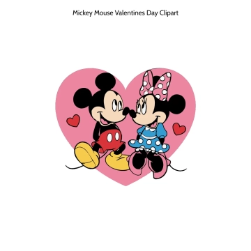 Free Mickey Mouse Valentines Day Vector Clipart (PNG, SVG) to Edit Online
