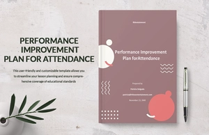 Performance Improvement Plan for Attendance Template