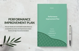 Printable Performance Improvement Plan Template