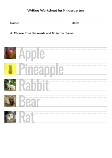 Free Writing Worksheet Template to Edit Online