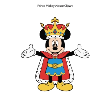 Free Prince Mickey Mouse Cartoon Clipart (PNG, SVG) to Edit Online