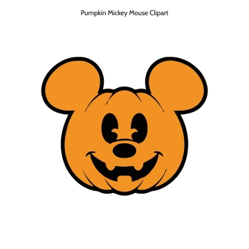 Free Pumpkin Mickey Mouse Vector Clipart (PNG, SVG) to Edit Online