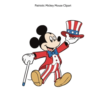 Free Patriotic Mickey Mouse Vector Clipart (PNG, SVG) to Edit Online