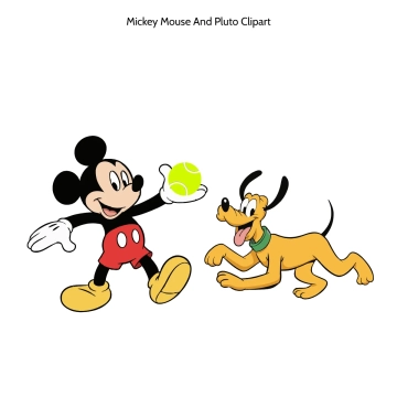 Free Mickey Mouse And Pluto Vector Clipart (PNG, SVG) to Edit Online