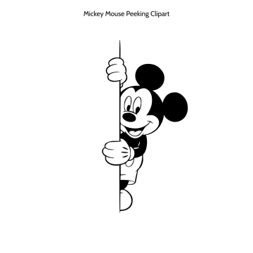 Free Mickey Mouse Peeking Vector Clipart (PNG, SVG) to Edit Online