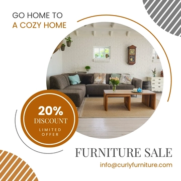 Free Furniture Store Instagram Banner Template to Edit Online