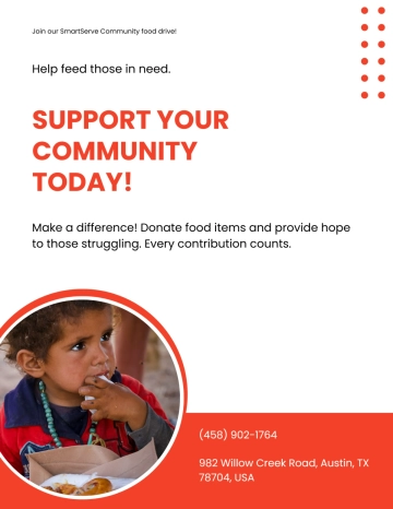 Free Clever Food Drive Flyer Template to Edit Online