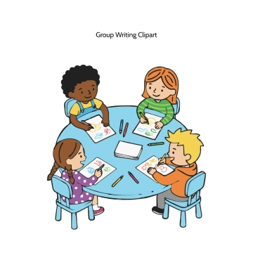 Free Group Writing Vector Clipart (PNG, SVG) to Edit Online