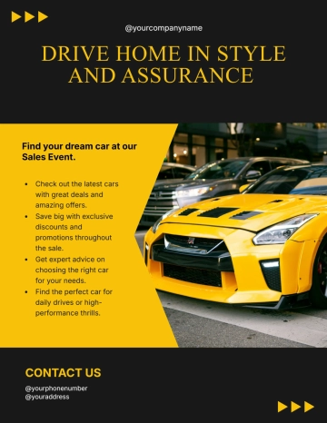 Free Automotive Car For Sale Flyer Template to Edit Online