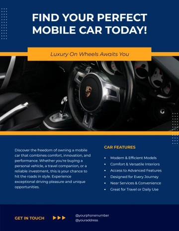 Free Mobile Car For Sale Flyer Template to Edit Online