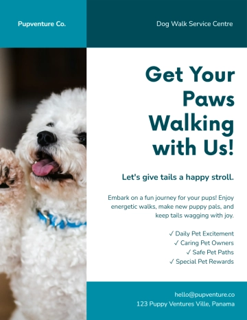 Free Cool Dog Walker Flyer Template to Edit Online