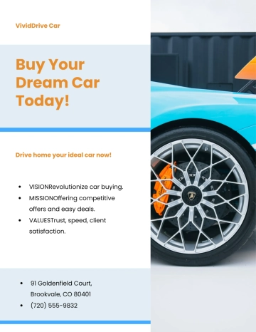 Free Colorful Promo Car For Sale Flyer Template to Edit Online