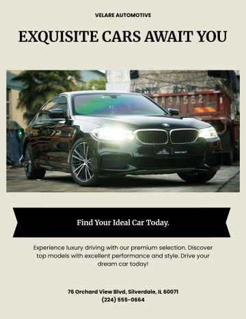 Free Elegant Car For Sale Flyer Template to Edit Online